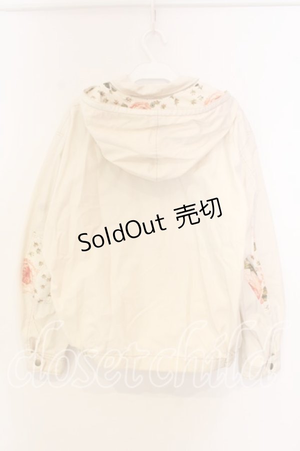 画像3: KANEKO ISAO / 薔薇柄フードジャケット  生成り O-25-12-25-075-EL-JA-IG-OS (3)