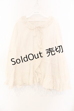 画像: PINK HOUSE / ピコフリルタックブラウス【お直しあり】  アイボリー O-25-12-25-076-LO-BL-IG-OS