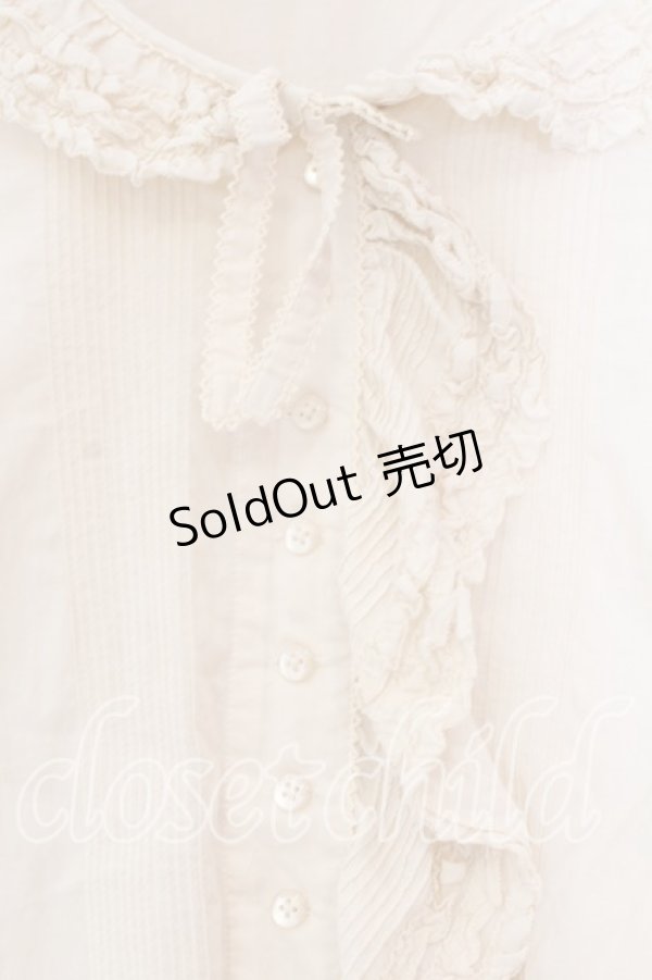 画像2: PINK HOUSE / ピコフリルタックブラウス【お直しあり】  アイボリー O-25-12-25-076-LO-BL-IG-OS (2)