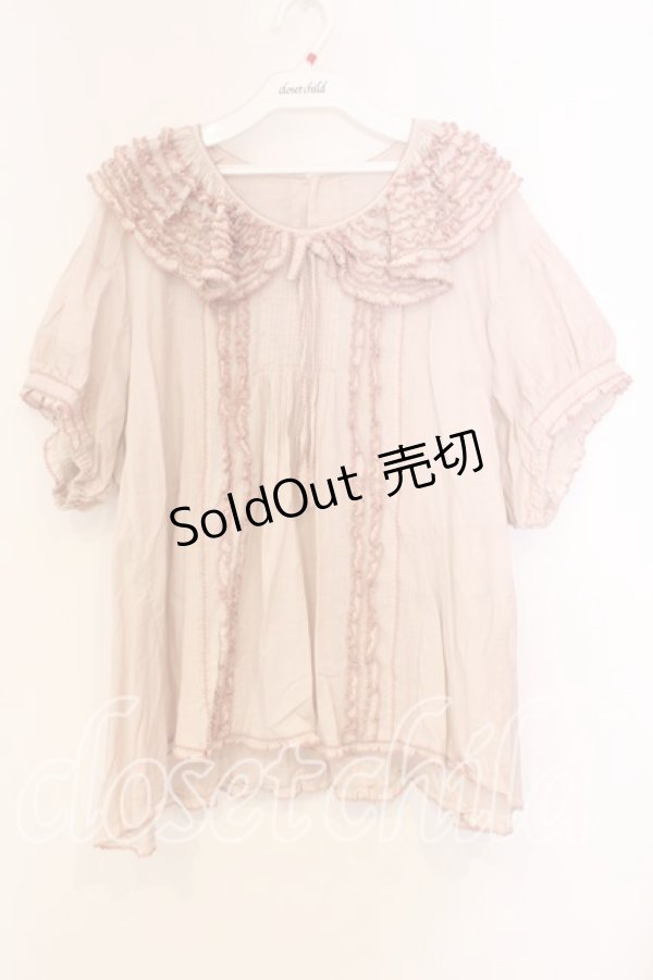 画像1: WONDERFUL WORLD / ピコフリルタックプルブラウス【お直しあり】  ピンク O-25-12-25-077-LO-BL-IG-OS (1)