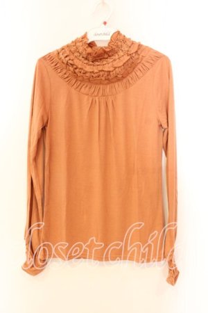 画像: axes femme / ギャザーネックカットソー M オレンジ O-25-12-25-013-AX-TO-IG-ZT230