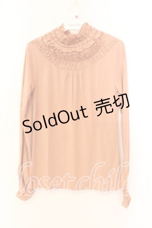 画像: axes femme / ギャザーネックカットソー M オレンジ O-25-12-25-013-AX-TO-IG-ZT230