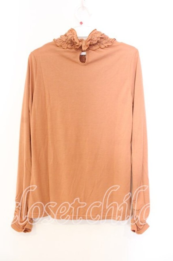 画像2: axes femme / ギャザーネックカットソー M オレンジ O-25-12-25-013-AX-TO-IG-OS (2)