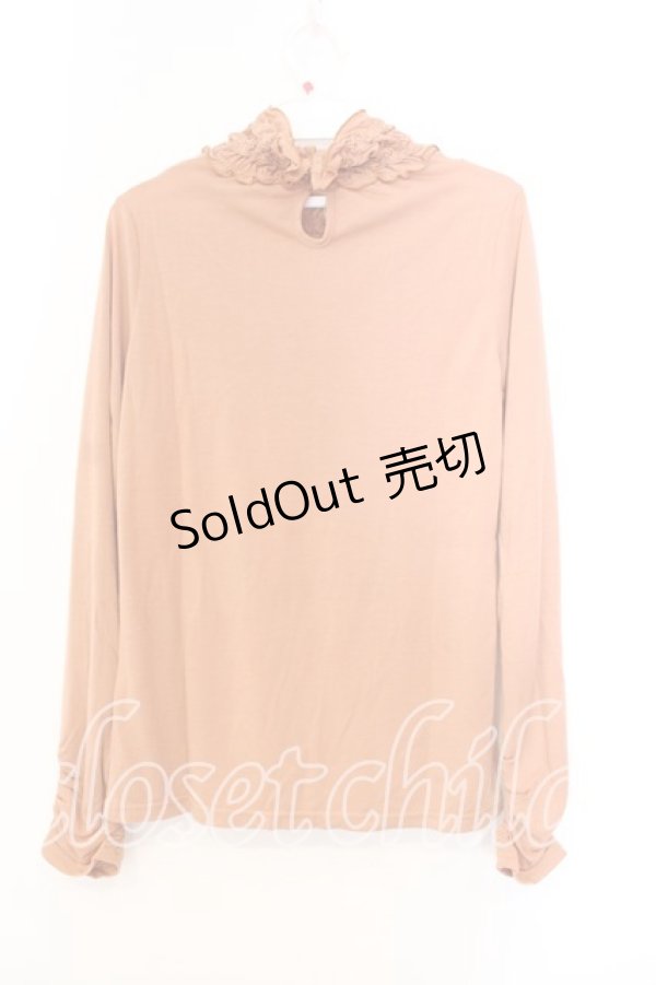 画像2: axes femme / ギャザーネックカットソー M オレンジ O-25-12-25-013-AX-TO-IG-ZT230 (2)