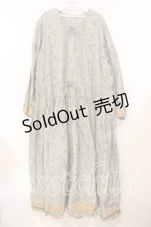 画像: KANEKO ISAO / 小花柄タックワンピース【お直しあり】  ミント O-25-12-25-085-EL-OP-IG-OS