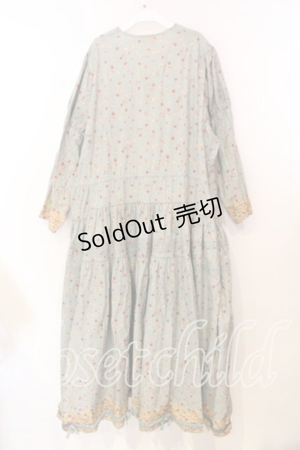 画像3: KANEKO ISAO / 小花柄タックワンピース【お直しあり】  ミント O-25-12-25-085-EL-OP-IG-OS (3)