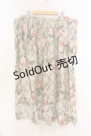 画像: KANEKO ISAO / ローズチェックスカート【お直しあり】  ヒンク O-25-12-25-089-EL-SK-IG-OS