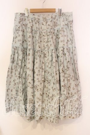 画像: KANEKO ISAO / フラワータックスカート【お直しあり】  サックス O-25-12-25-090-EL-SK-IG-OS