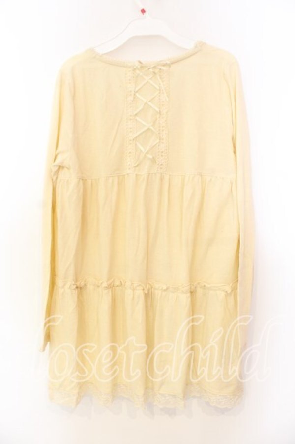 画像2: axes femme / サイドレースアップティアードカーディガン M 生成り O-25-12-25-014-AX-TO-IG-OS (2)