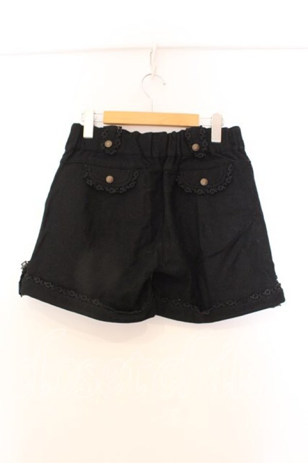 画像2: axes femme / ロールアップショートパンツ  クロ O-25-12-25-015-AX-PA-IG-OS (2)