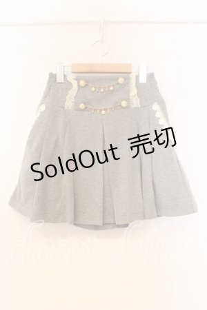 画像: axes femme / チャーム付タックスカート M グレー O-25-12-25-016-AX-SK-IG-OS