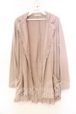 画像1: axes femme / 裾レース使いカットジャケット M ピンクベージュ O-25-12-25-017-AX-JA-IG-OS (1)