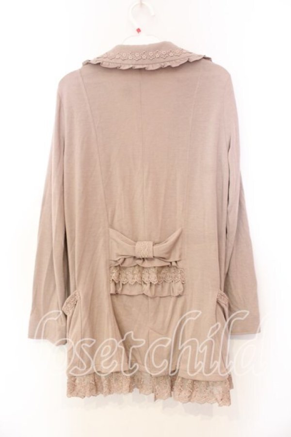 画像2: axes femme / 裾レース使いカットジャケット M ピンクベージュ O-25-12-25-017-AX-JA-IG-OS (2)
