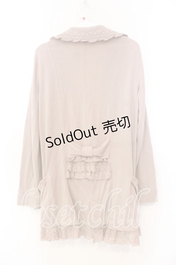 画像2: axes femme / 裾レース使いカットジャケット M ピンクベージュ O-25-12-25-017-AX-JA-IG-ZT250 (2)