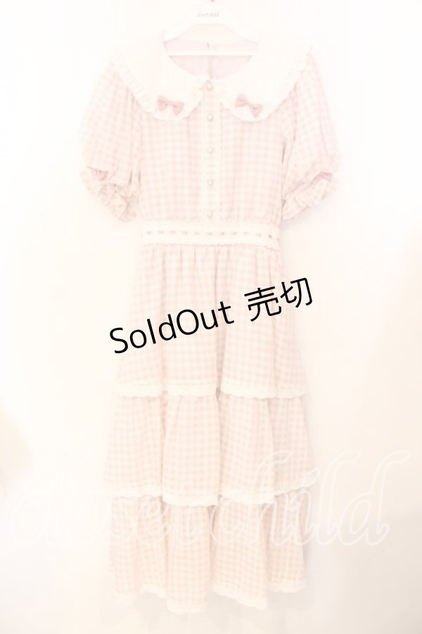 画像1: meiify memory / LOVE for Ginghamろりーたワンピース M ピンク O-25-12-25-022-0-OP-IG-OS (1)