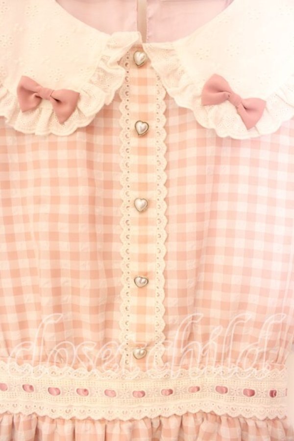 画像2: meiify memory / LOVE for Ginghamろりーたワンピース M ピンク O-25-12-25-022-0-OP-IG-OS (2)