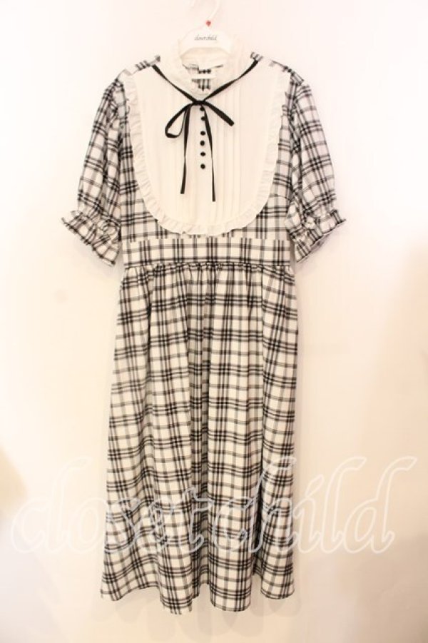 画像1: m petit by misako / チェックキリカエワンピース LL シロ×クロ O-25-12-25-023-LO-OP-IG-OS (1)
