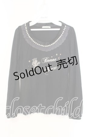 画像: axes femme / フロッキープリントカットソー M クロ O-25-12-25-003-AX-TO-IG-ZT1227