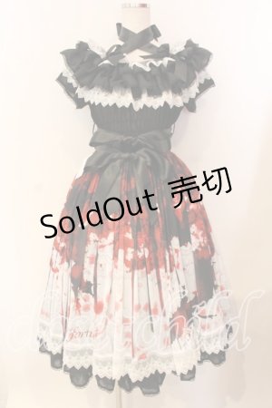 画像: Triple fortune / ブラッディローズワンピース  ブラック O-25-12-25-024-EL-OP-IG-OS