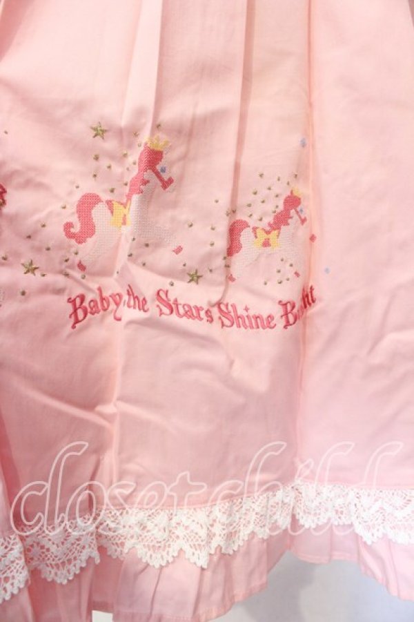 画像3: BABY,THE STARS SHINE BRIGHT / エルドラドアップリケジャンパースカートII  ピンク O-25-12-25-026-BA-OP-IG-OS (3)