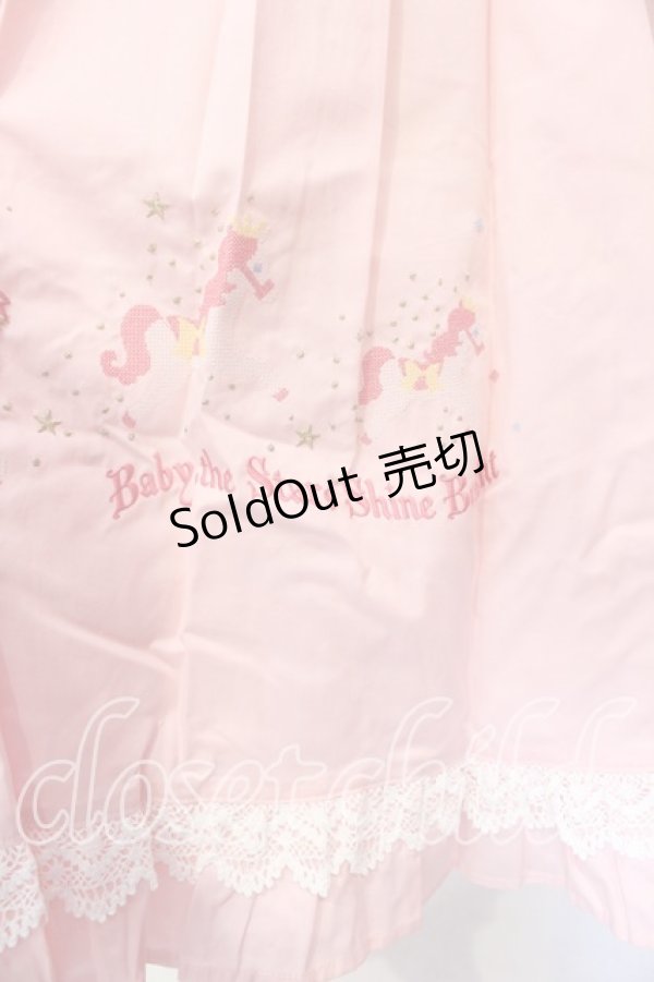 画像3: BABY,THE STARS SHINE BRIGHT / エルドラドアップリケジャンパースカートII  ピンク O-25-12-25-026-BA-OP-IG-OS (3)