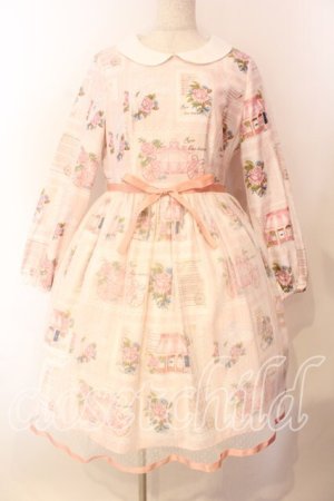 画像: Cute.Q / ローズスタンプワンピース  ピンク O-25-12-25-029-EL-OP-IG-OS