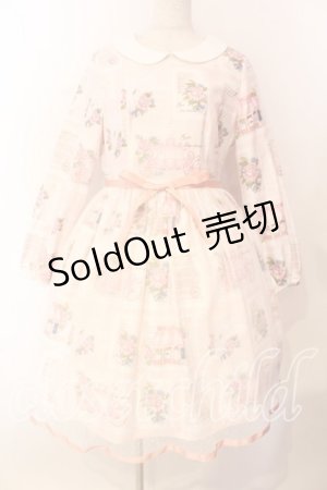 画像: Cute.Q / ローズスタンプワンピース  ピンク O-25-12-25-029-EL-OP-IG-OS