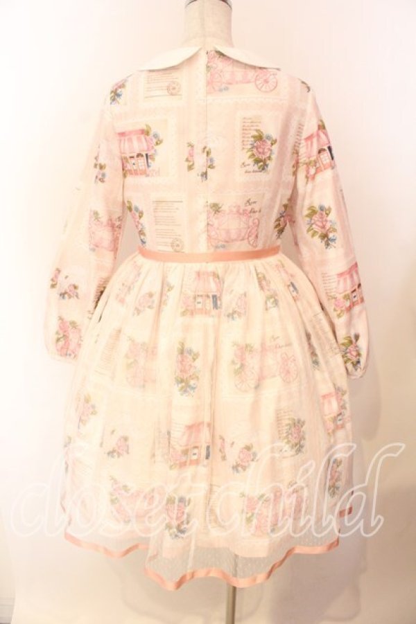 画像4: Cute.Q / ローズスタンプワンピース  ピンク O-25-12-25-029-EL-OP-IG-OS (4)