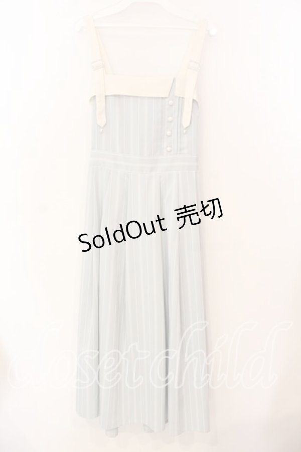 画像1: axes femme / 蝶刺繍ストライプワンピース  サックス O-25-12-25-033-AX-OP-IG-OS (1)