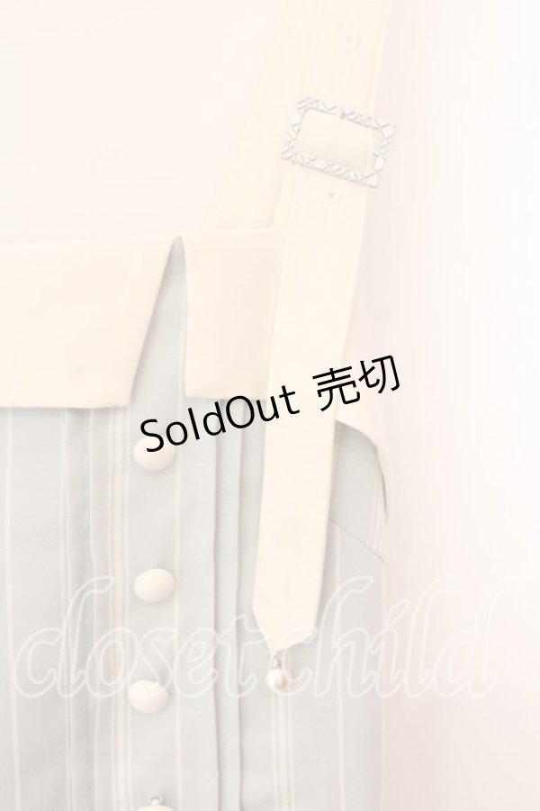 画像2: axes femme / 蝶刺繍ストライプワンピース  サックス O-25-12-25-033-AX-OP-IG-OS (2)