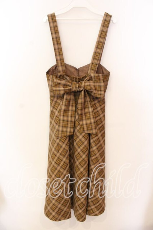 画像3: F i.n.t / バックリボンサスペンダースカート  ブラウン系 O-25-12-25-034-CA-SK-IG-OS (3)