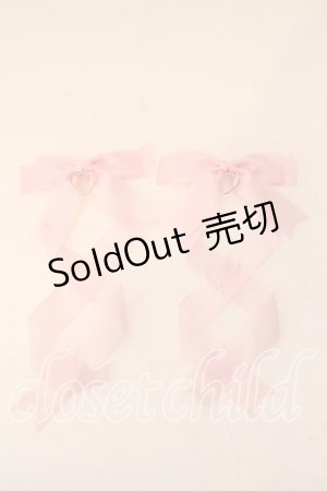 画像: LOTUS ribbon / ツインテールリボンバレッタ  ピンク シースルー O-25-12-26-050-EL-ZA-IG-ZT432-F003