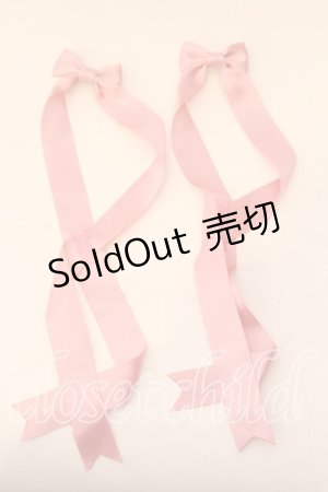 画像: LOTUS ribbon / ツインテールリボンバレッタ  ピンク O-25-12-26-064-EL-ZA-IG-ZT0110C