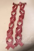 画像2: LOTUS ribbon / ツインテールリボンバレッタ  濃ピンク×ハートチャーム O-25-12-26-072-EL-ZA-IG-OS (2)