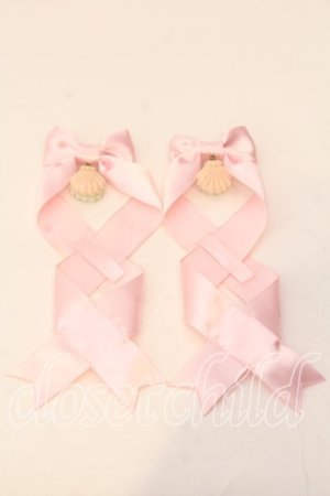 画像: LOTUS ribbon / ツインテールリボンバレッタ  ピンク×シェルモチーフ O-25-12-26-075-EL-ZA-IG-OS