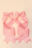 画像1: LOTUS ribbon / ツインテールリボンバレッタ  ピンク水玉 O-25-12-26-081-EL-ZA-IG-OS (1)