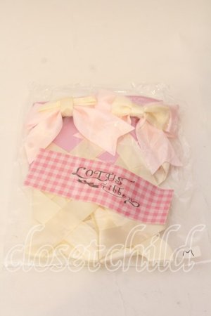 画像: LOTUS ribbon / ツインテールリボンバレッタ  ピンク×イエロー O-25-12-26-083-EL-ZA-IG-OS