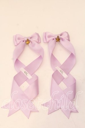 画像: LOTUS ribbon / ツインテールリボンバレッタ  ラベンダー×スターチャーム O-25-12-26-084-EL-ZA-IG-OS