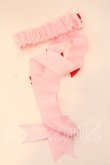 画像2: LOTUS ribbon / リボン ガーターリング  ピンク×アカ O-25-12-26-086-EL-AC-IG-OS (2)