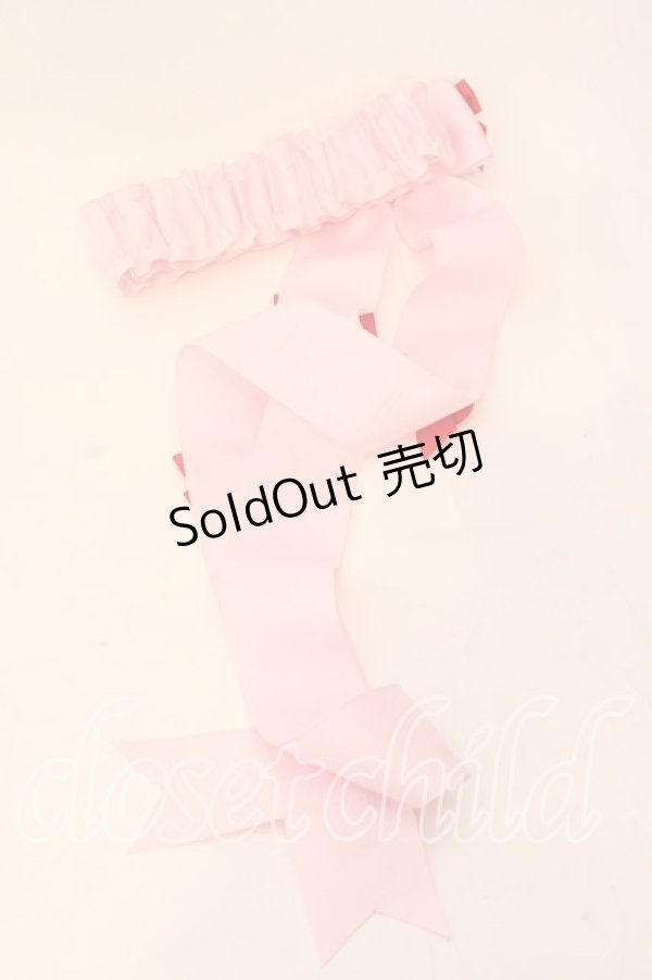 画像2: LOTUS ribbon / リボン ガーターリング  ピンク×アカ O-25-12-26-086-EL-AC-IG-ZT0110C (2)