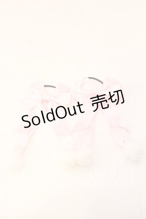 画像: melonDOLL / うさぎのしっぽりぼん  ピンク O-25-12-26-008-LO-AC-IG-OS