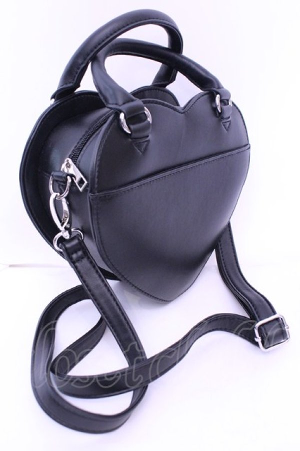 画像2: LOLITAその他 / 皆方由衣コラボハートSLDバッグ  クロ O-25-12-26-1044-LO-BG-OW-OS (2)