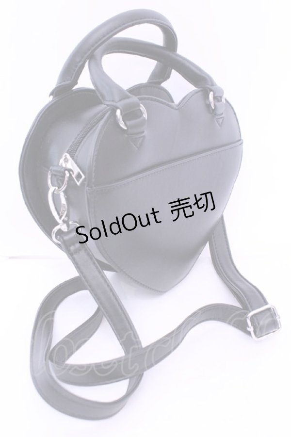 画像2: LOLITAその他 / 皆方由衣コラボハートSLDバッグ  クロ O-25-12-26-1044-LO-BG-OW-ZT346 (2)
