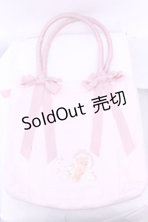 画像: m petit by misako / ラビットベアプリントトートバッグ  ピンク O-25-12-26-1045-LO-BG-OW-ZT387