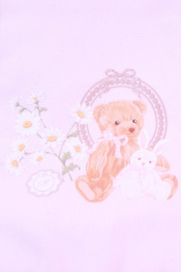 画像2: m petit by misako / ラビットベアプリントトートバッグ  ピンク O-25-12-26-1045-LO-BG-OW-OS (2)
