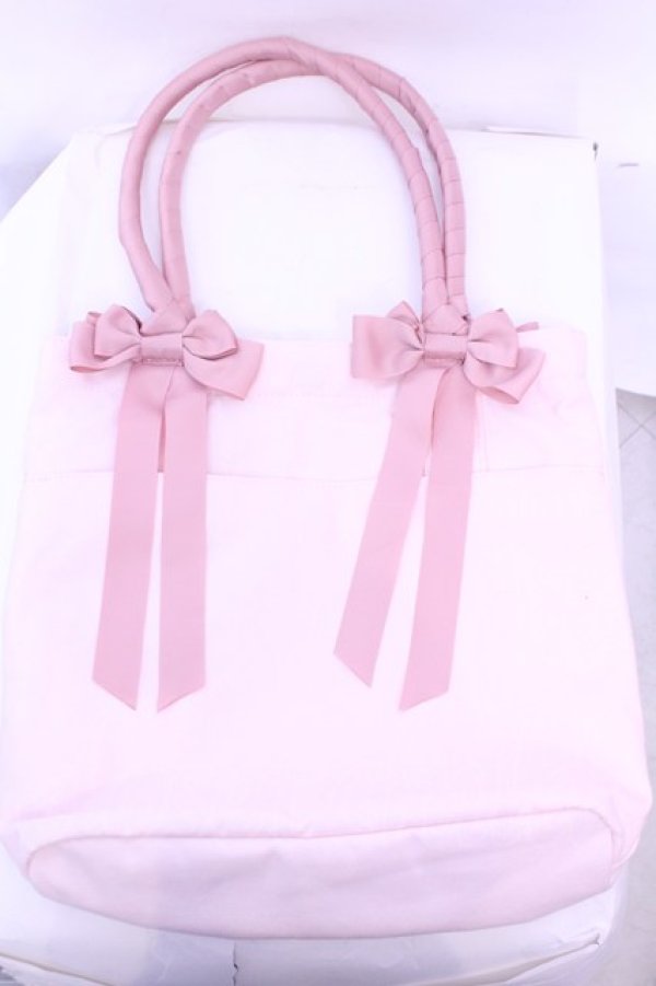 画像3: m petit by misako / ラビットベアプリントトートバッグ  ピンク O-25-12-26-1045-LO-BG-OW-OS (3)