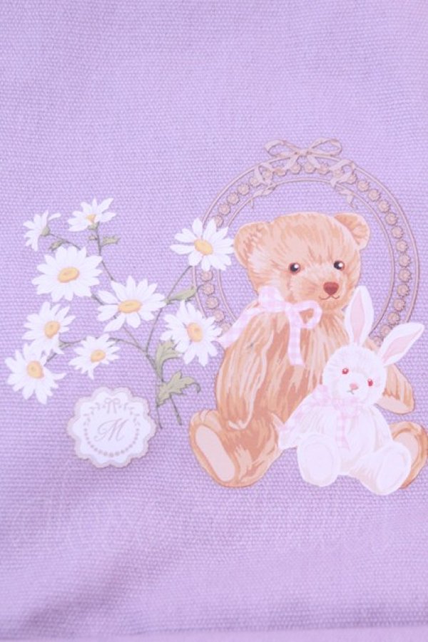 画像2: m petit by misako / ラビットベアプリントトートバッグ  ラベンダー O-25-12-26-1046-LO-BG-OW-OS (2)