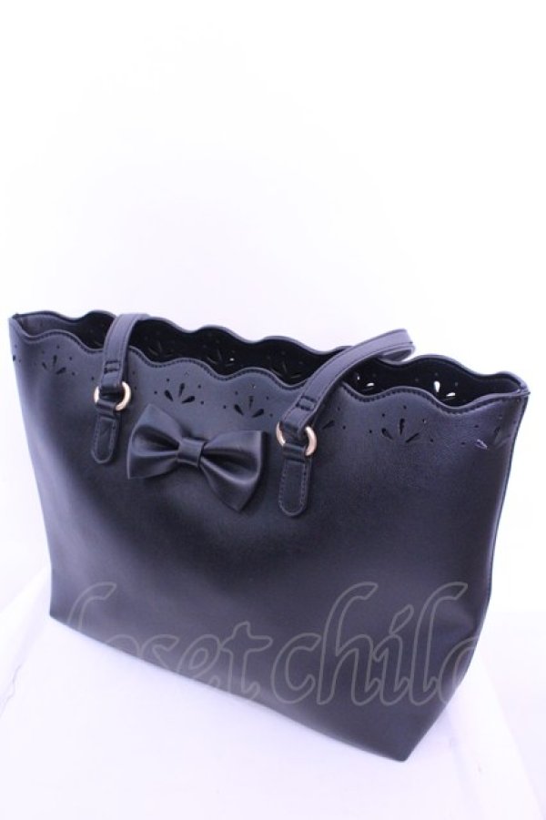 画像1: m petit by misako / サンリキャラクターズコラボトートバッグ  クロ O-25-12-26-1047-LO-BG-OW-OS (1)