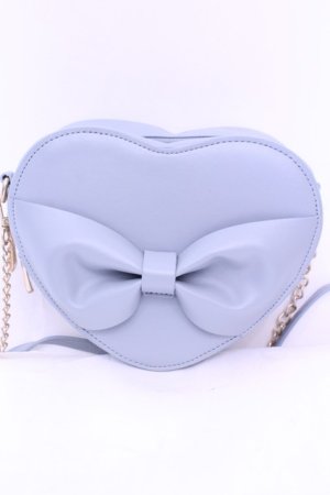 画像: m petit by misako / ハートポシェット  サックス O-25-12-26-1050-0-BG-OW-OS