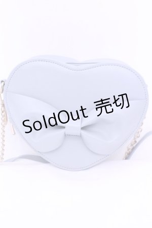 画像: m petit by misako / ハートポシェット  サックス O-25-12-26-1050-0-BG-OW-ZT346